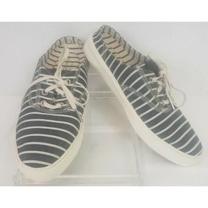 Mule Tennia Shoes Women Sz 9.5B Cole Haan GrandPro Striped White Navy Blue